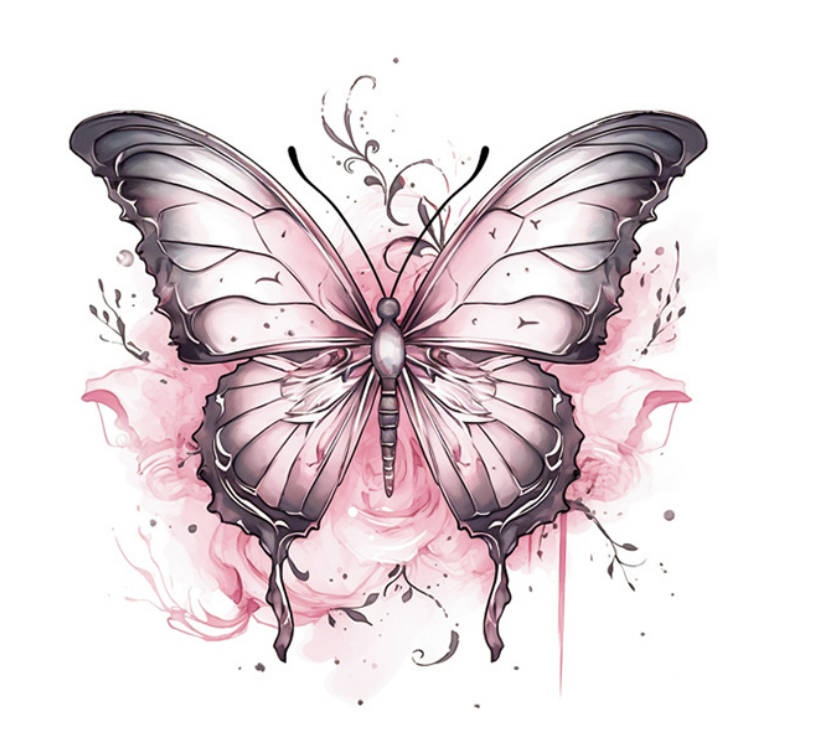 Pink butterfly 1